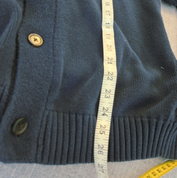 CHAPS I M Cotton Shawl Collared Cardigan I navy blue - Picture 9 of 9